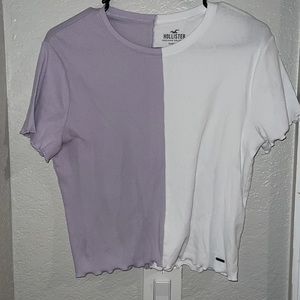 Hollister cropped shirt size large